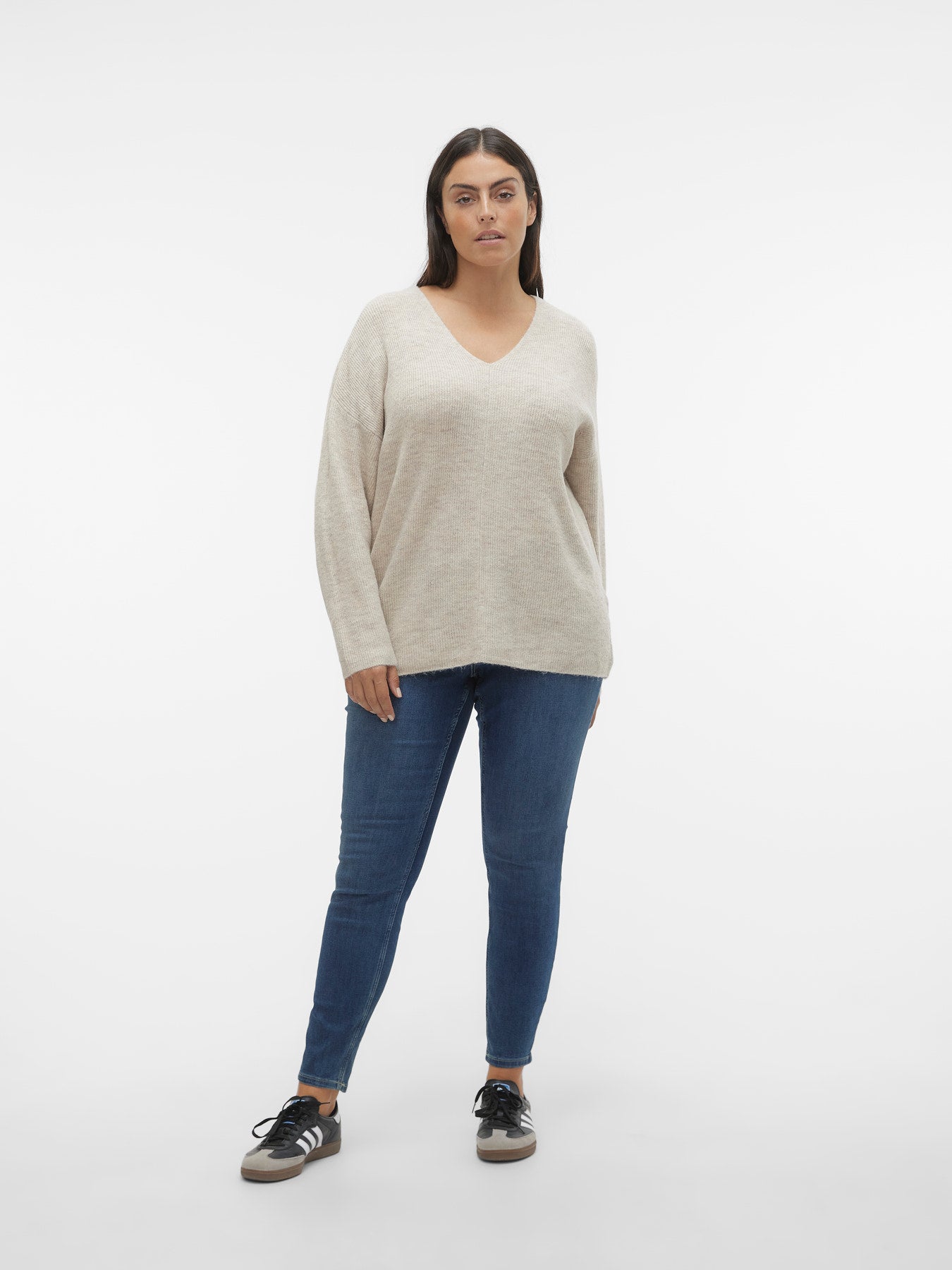 Pull col V en maille douce - Pull Rewlefile