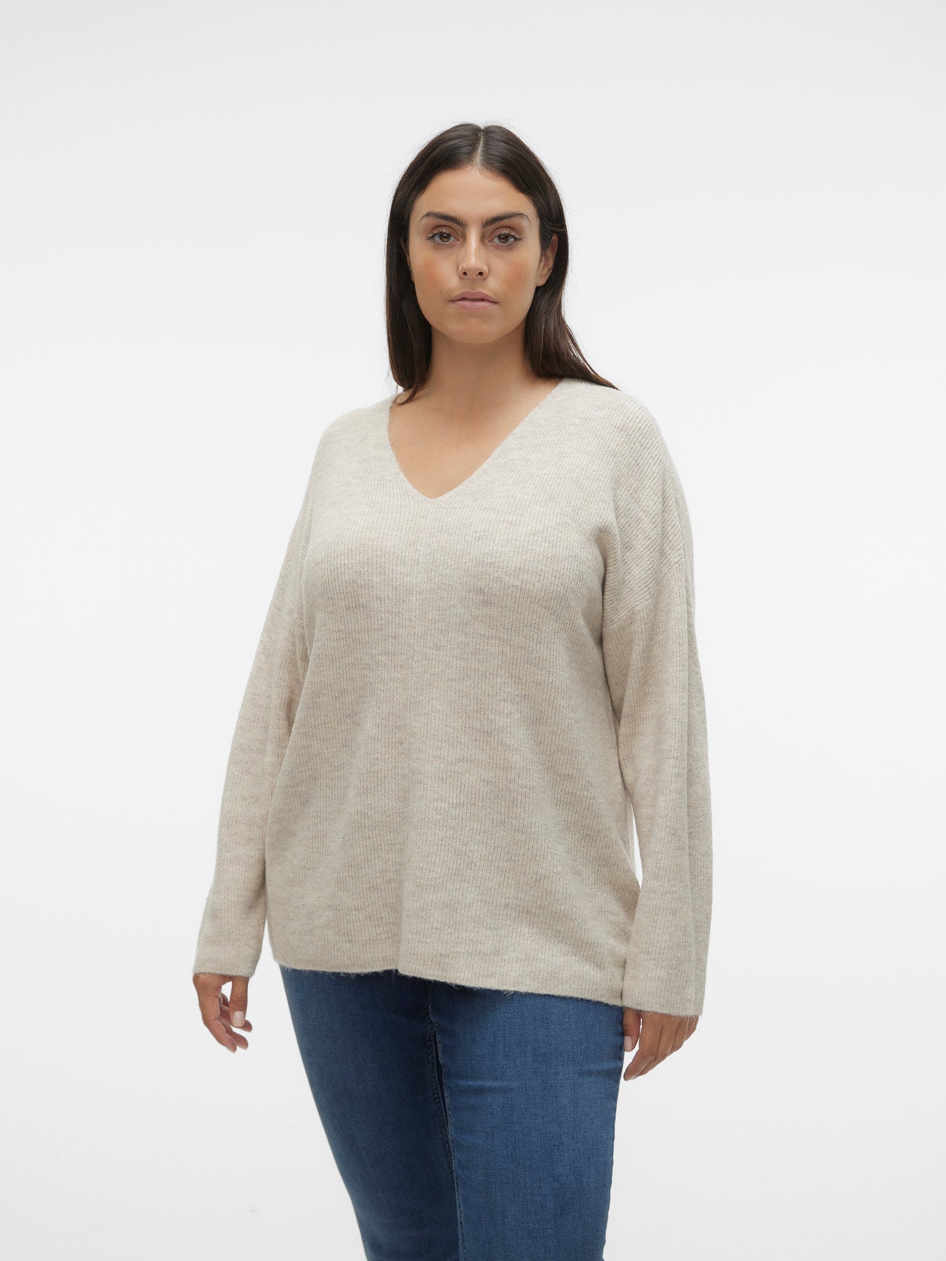 Pull col V en maille douce - Pull Rewlefile