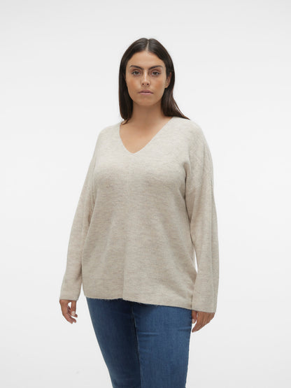 Pull col V en maille douce - Pull Rewlefile