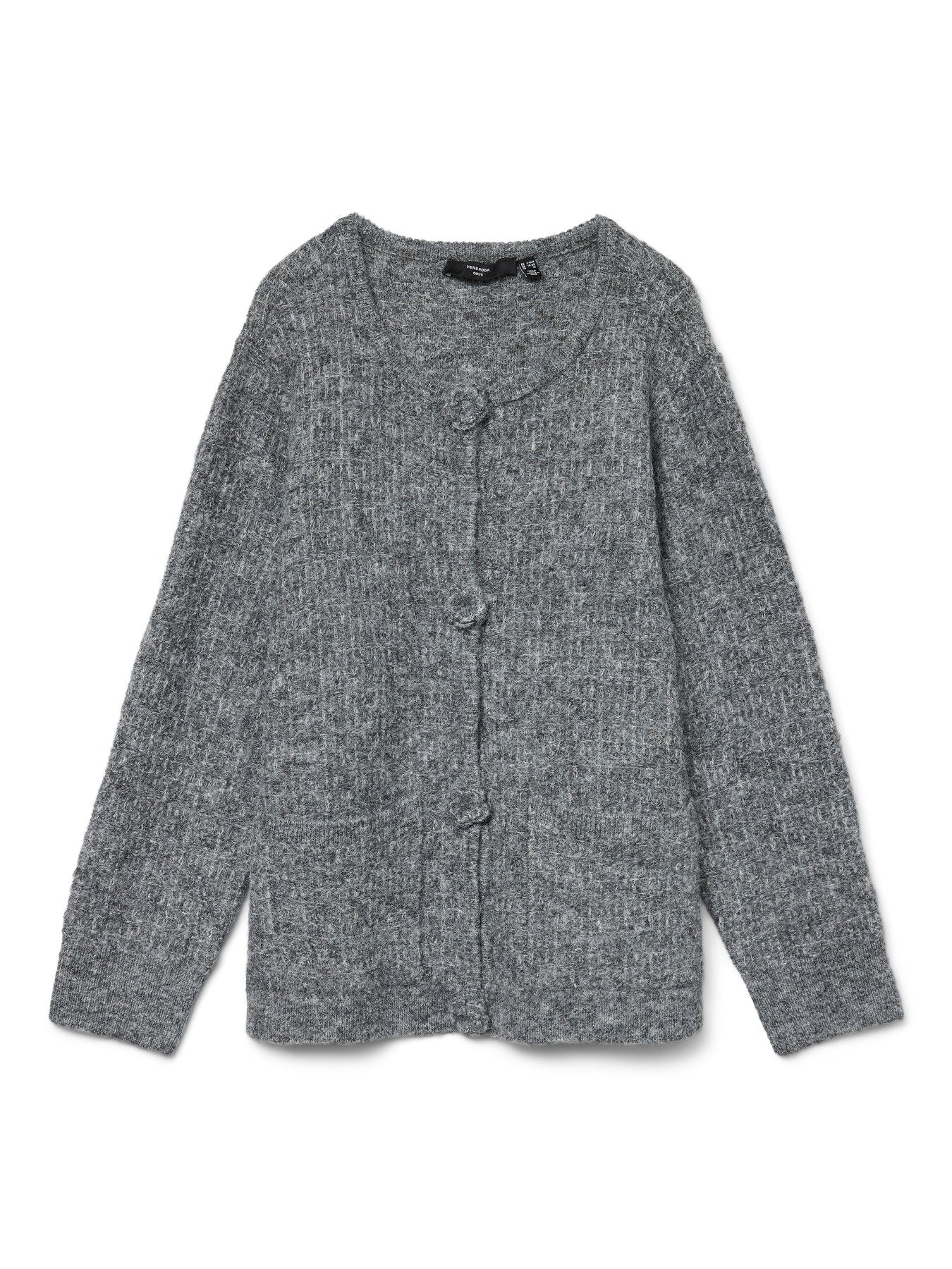 Gilet en maille à boutons fleurs - Gilet Blossom