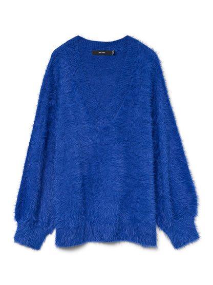 Pull Poilu – Pull femme col V