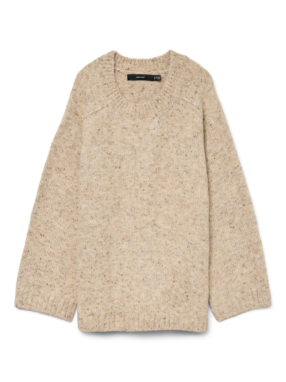 Pull Ingrid – Pull en maille mouchetée col rond