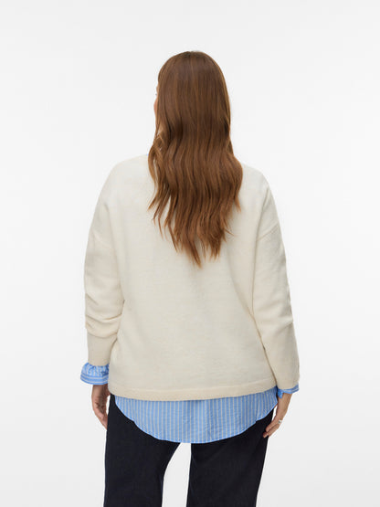 Pull Bestie – Pull col V crème