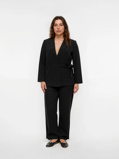 Blazer Bestie – Blazer cache-cœur gris femme