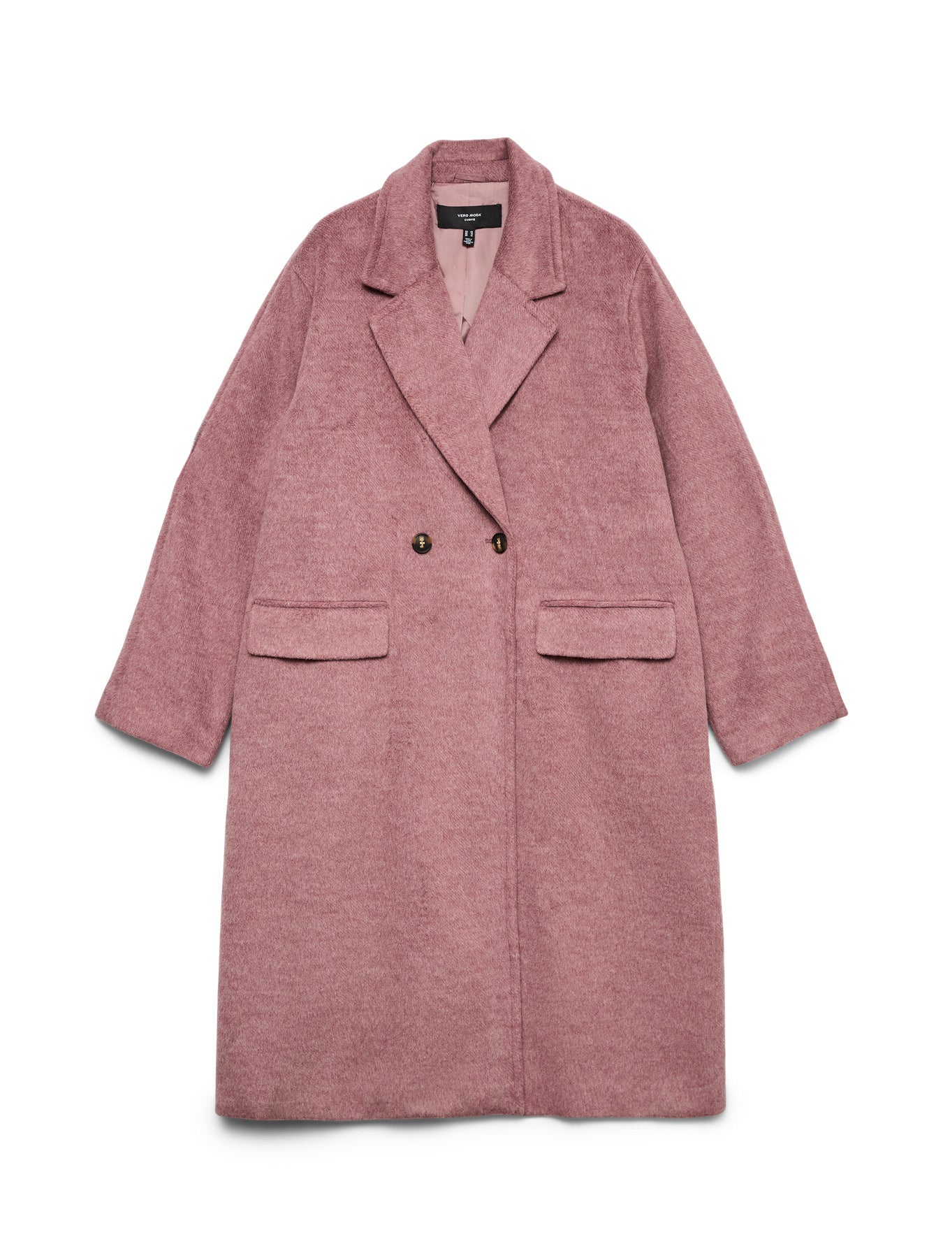Manteau Lelea – Manteau long rose poudré