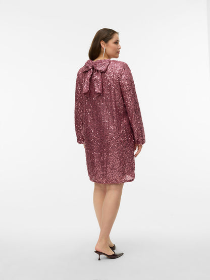 Robe Naja – Robe courte à sequins avec nœud au dos
