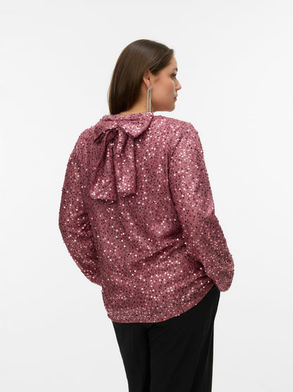 Blouse Naja – Blouse scintillante dos noué