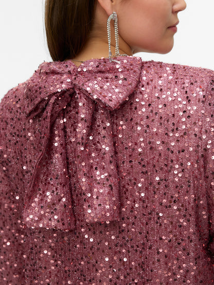 Blouse Naja – Blouse scintillante dos noué