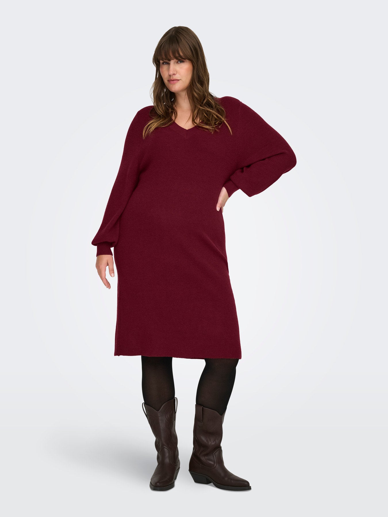 Robe pull bordeaux – Robe Katia