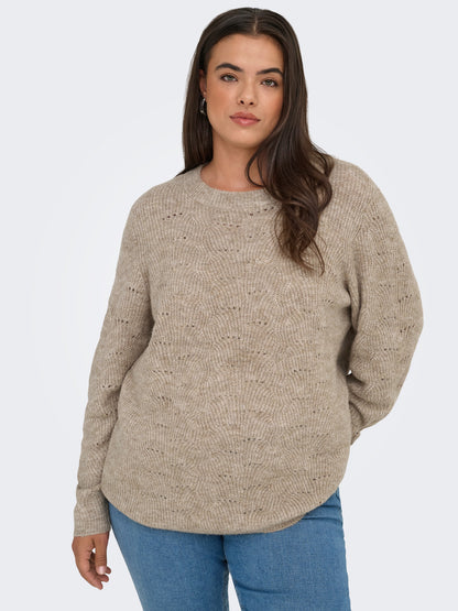Pull Lolli – Pull col rond bordeaux