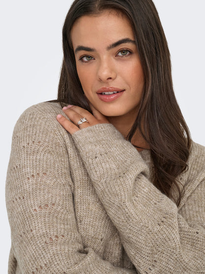 Pull Lolli – Pull col rond bordeaux