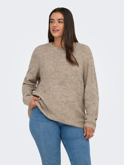 Pull Lolli – Pull col rond bordeaux