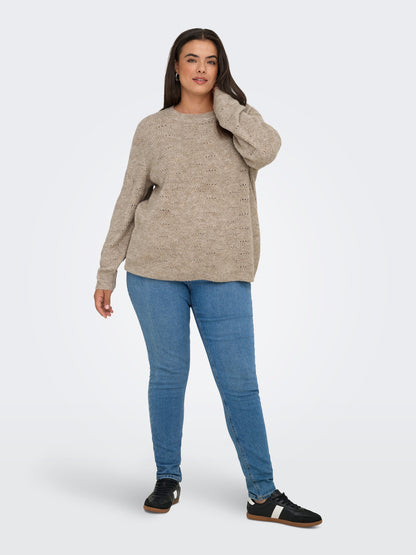 Pull Lolli – Pull col rond bordeaux