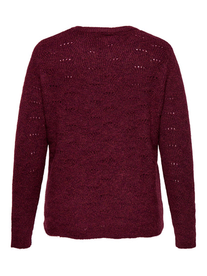 Pull Lolli – Pull col rond bordeaux