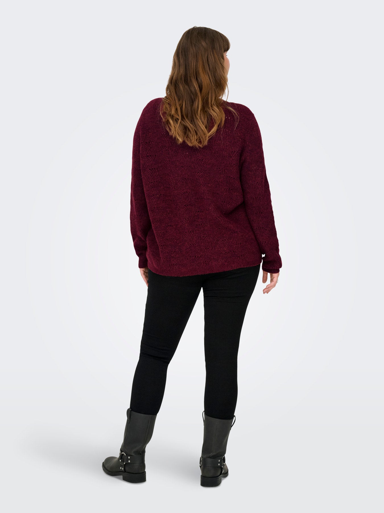Pull Lolli – Pull col rond bordeaux