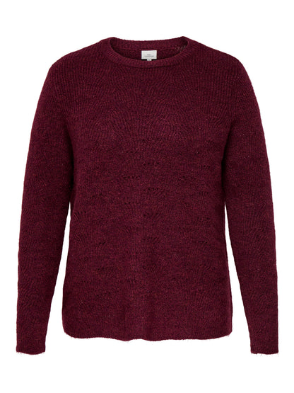 Pull Lolli – Pull col rond bordeaux