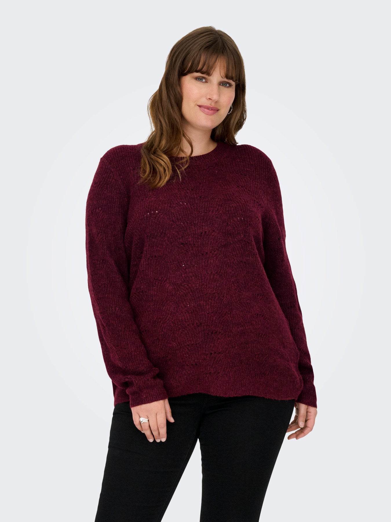 Pull Lolli – Pull col rond bordeaux