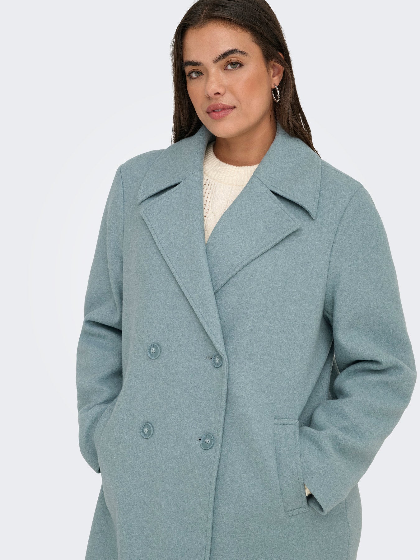 Manteau droit à double boutonnage - Manteau Adina
