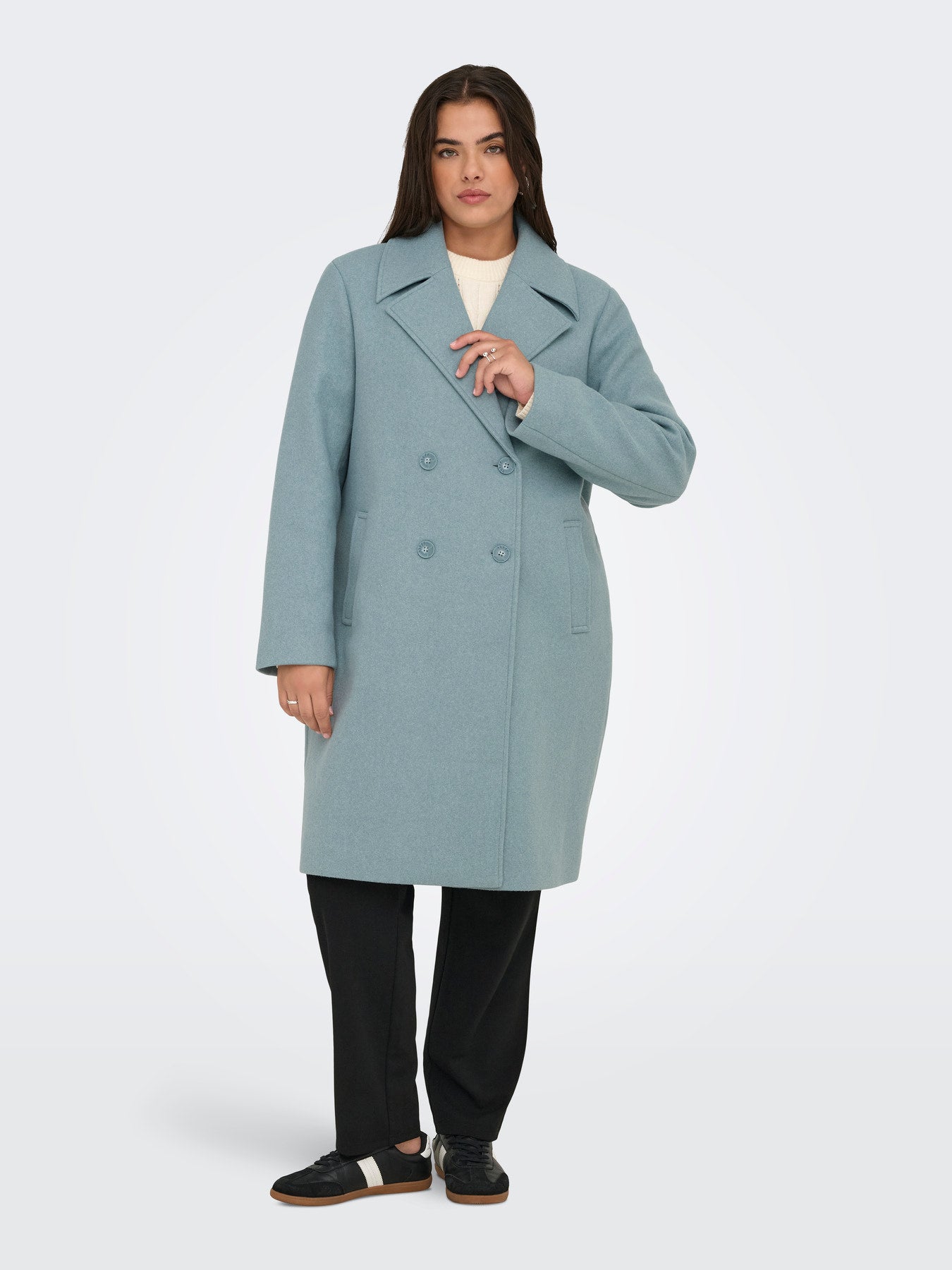 Manteau droit à double boutonnage - Manteau Adina