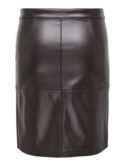 Jupe en simili cuir fendue - Jupe Caroline