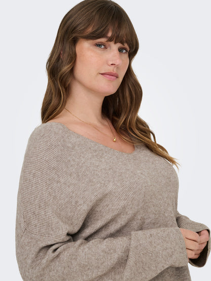 Pull col V - Ensemble en maille Ibi