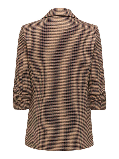 Blazer long motif pied de poule - Blazer Lettie