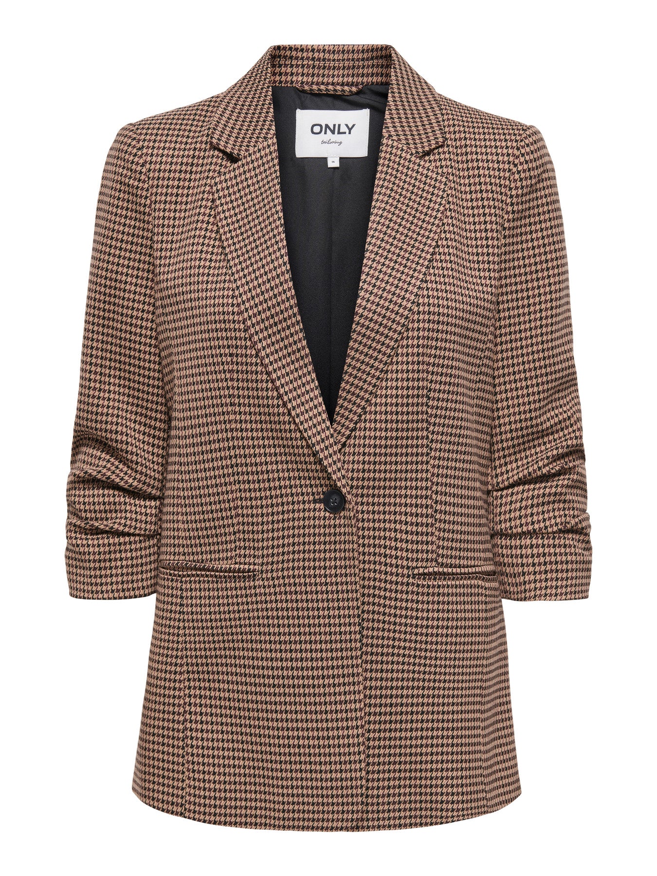Blazer long motif pied de poule - Blazer Lettie