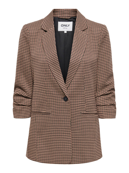 Blazer long motif pied de poule - Blazer Lettie