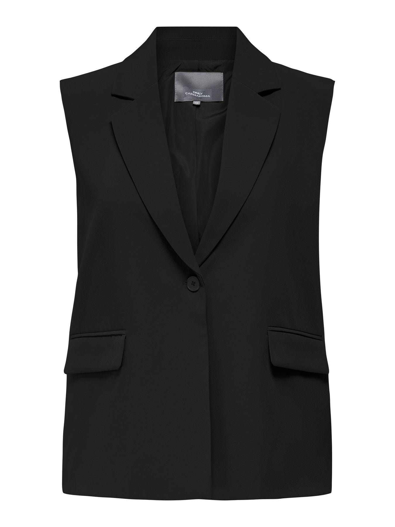 Veste Elly – Gilet sans manches style blazer noir