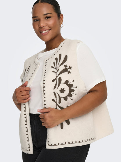 Veste Coco - Gilet Sherpa avec broderie