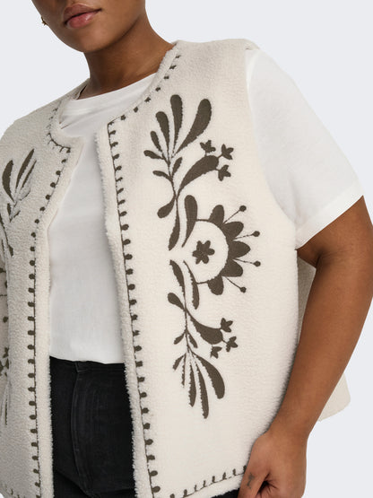 Veste Coco - Gilet Sherpa avec broderie