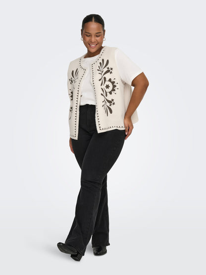 Veste Coco - Gilet Sherpa avec broderie