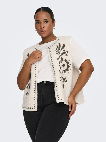 Veste Coco - Gilet Sherpa avec broderie