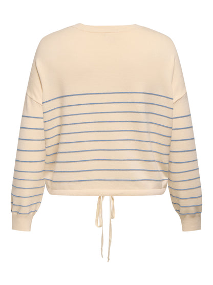 Pull Signe – Pull rayé avec message brodé