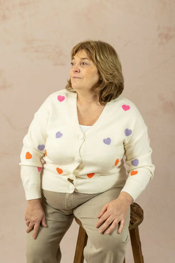GILET COEUR - grande taille -  LAÏLLA