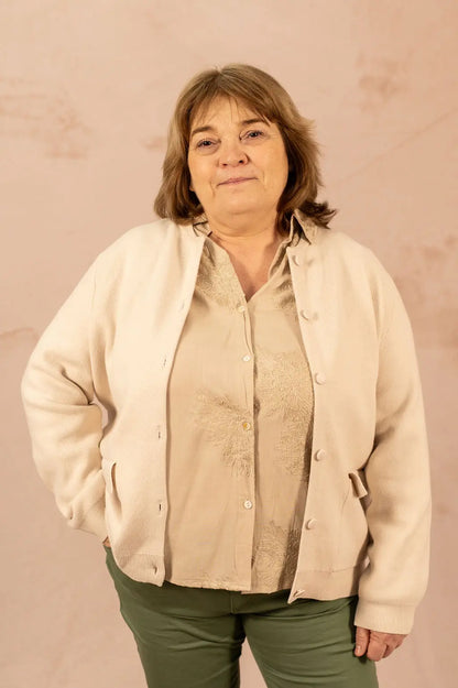 Gilet bomber avec pressions - Gilet Apple - grande taille -  LAÏLLA