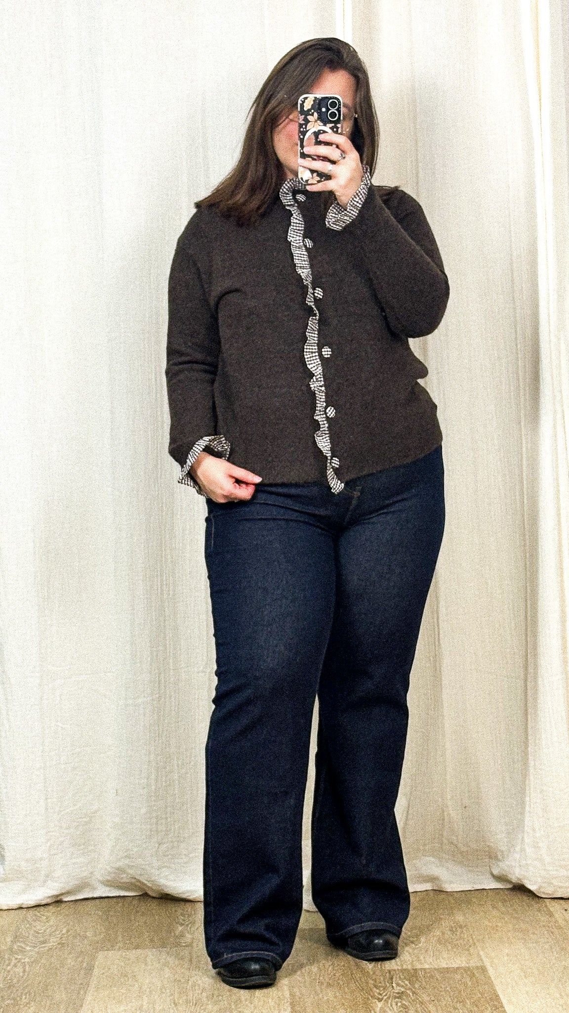 Gilet Vichy – Gilet froufrous détails vichy