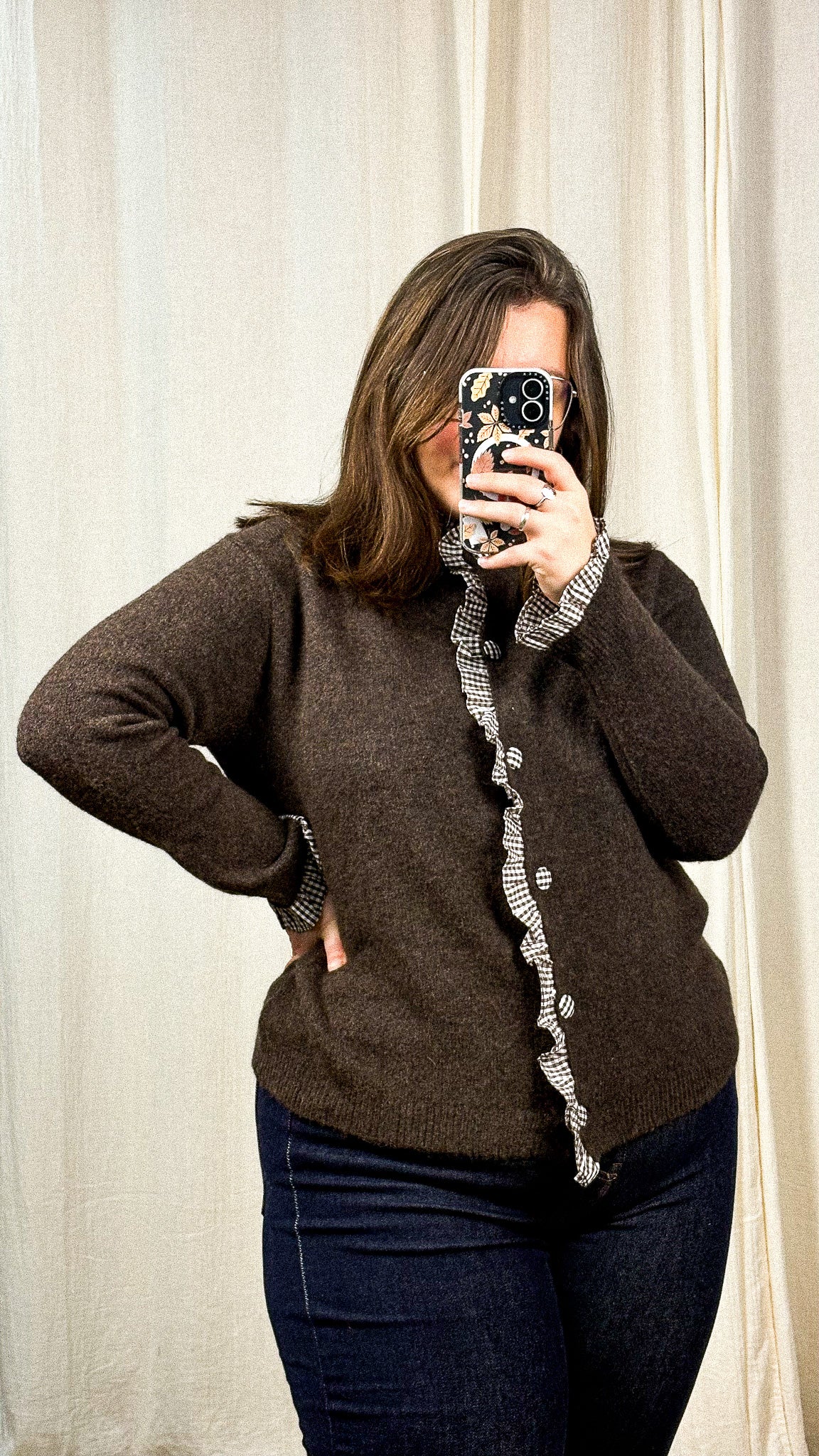 Gilet Vichy – Gilet froufrous détails vichy