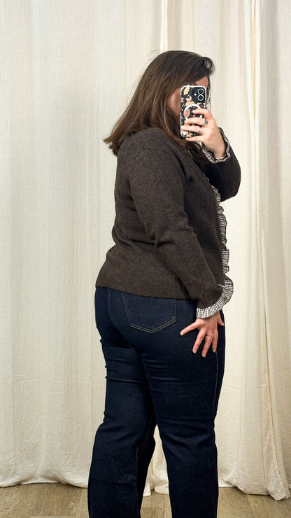 Gilet Vichy – Gilet froufrous détails vichy