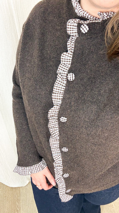 Gilet Vichy – Gilet froufrous détails vichy