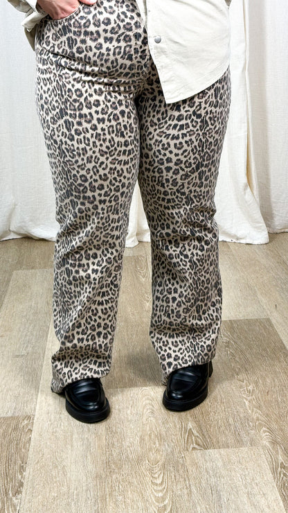 Jean Leo – Jean droit motif léopard