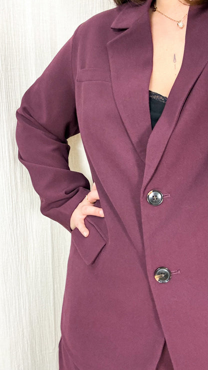 Blazer Michel - Blazer oversize bordeaux