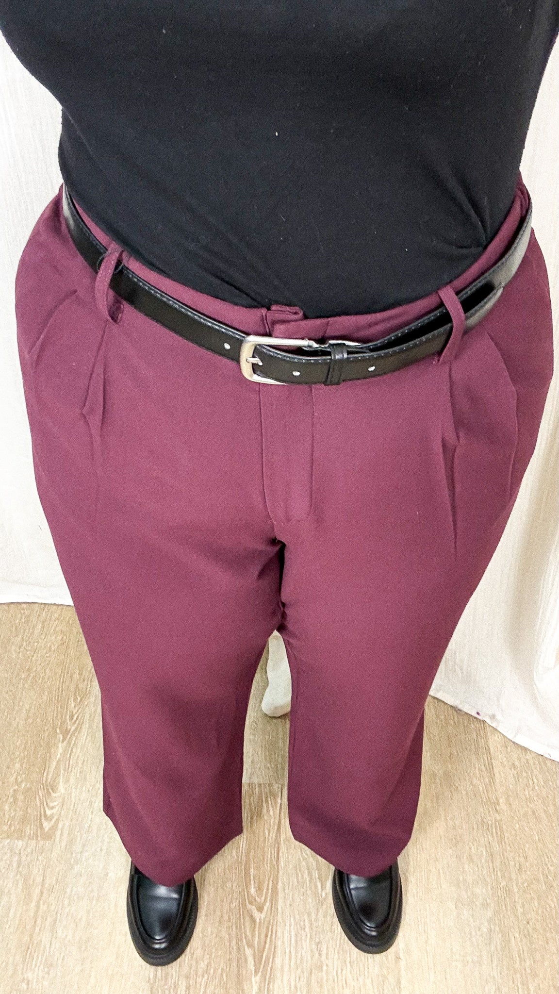 Pantalon Michel - Pantalon habillé bordeaux