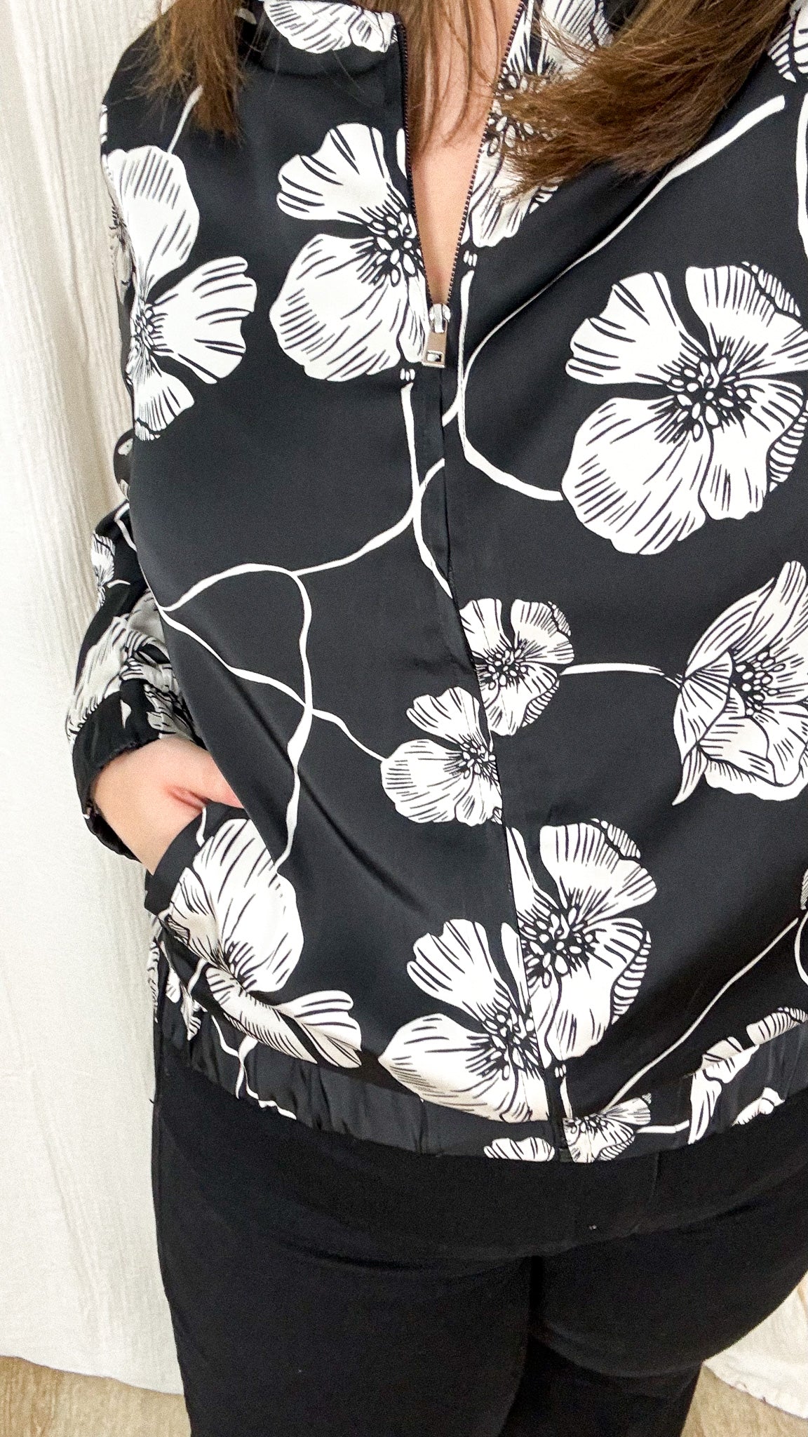 Bomber Elena – Veste bomber femme imprimé fleurie