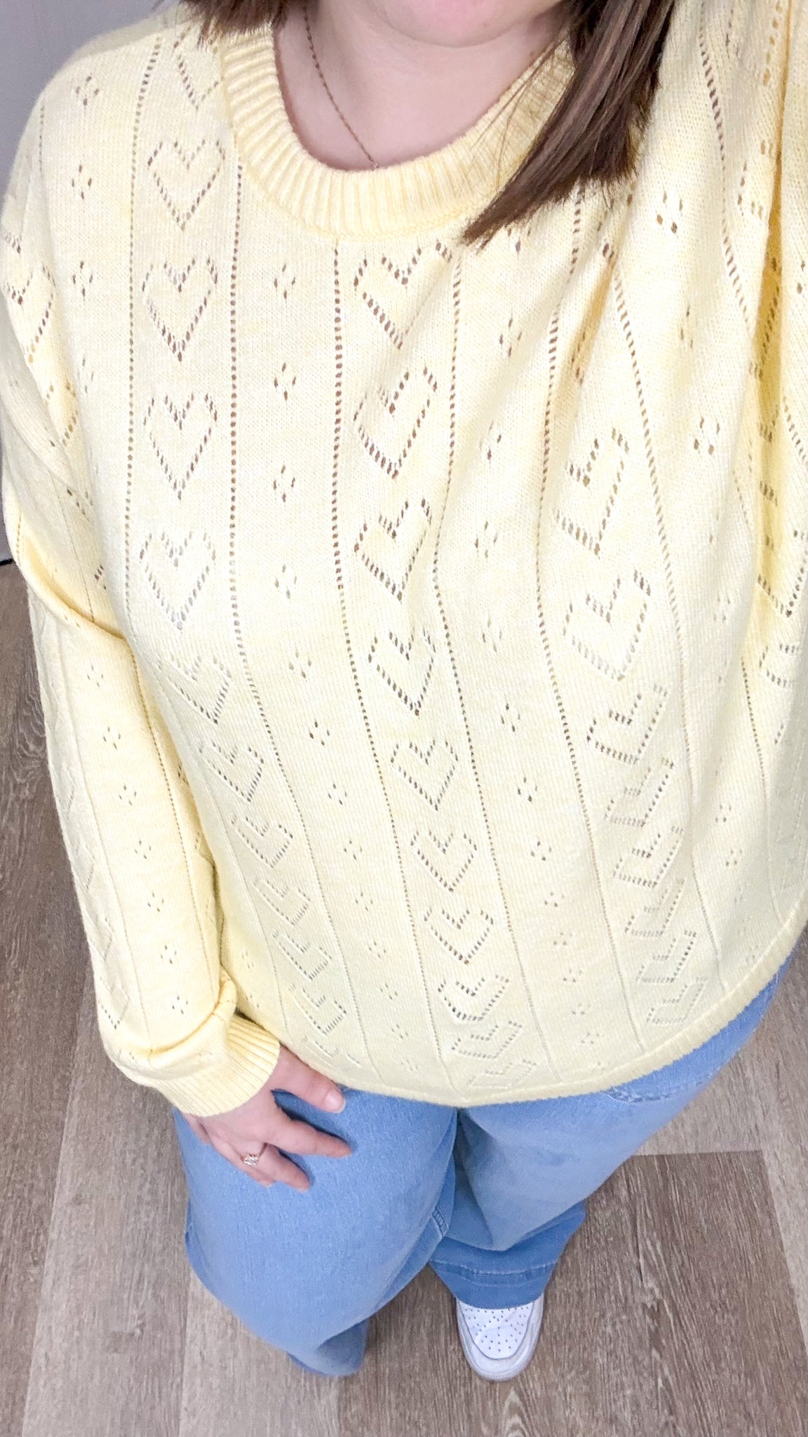 Pull Isa – Pull ajouré à motifs cœur
