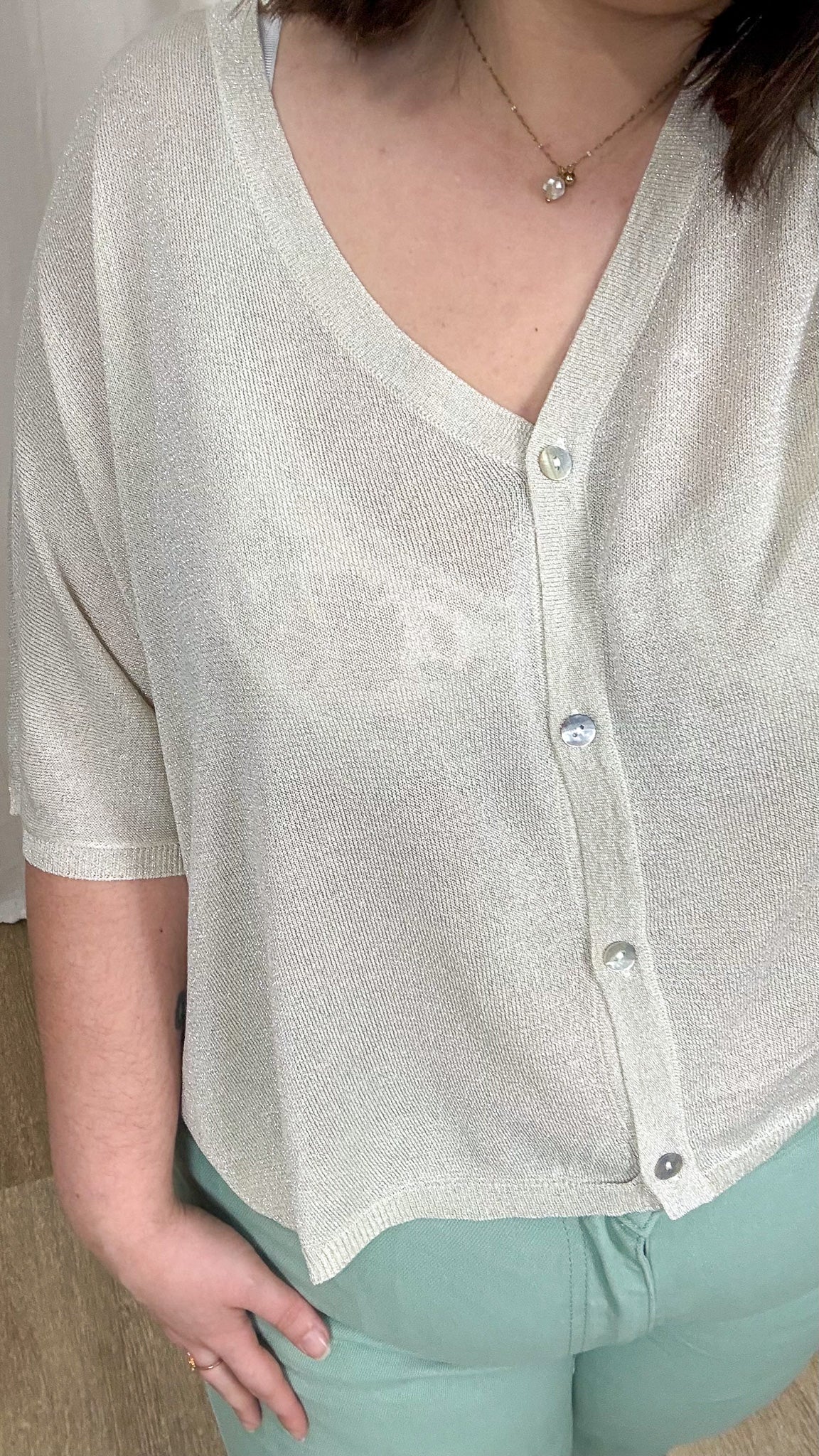 Gilet Opale – Gilet brillant femme