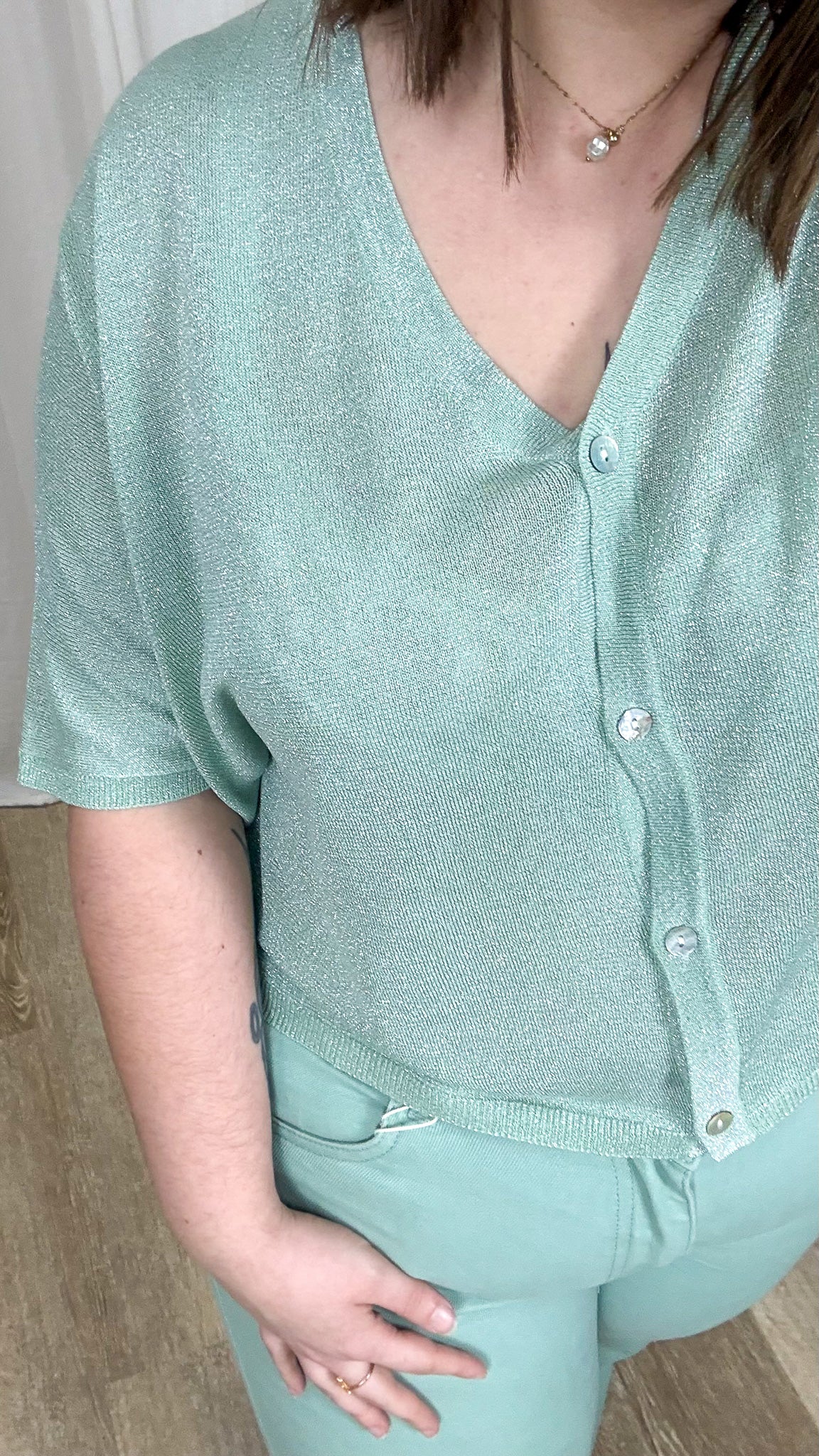 Gilet Opale – Gilet brillant femme