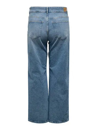 Jean évasé coupe wide leg coloris bleu clair – vue de dos