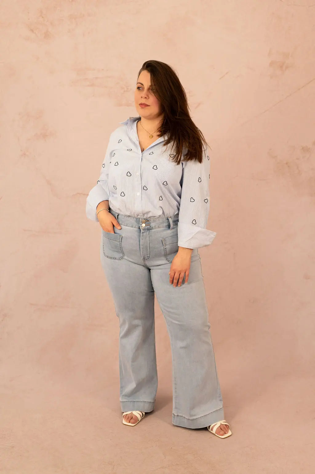 Jean flare à jambes large - Jean Elenette - grande taille -  LAÏLLA