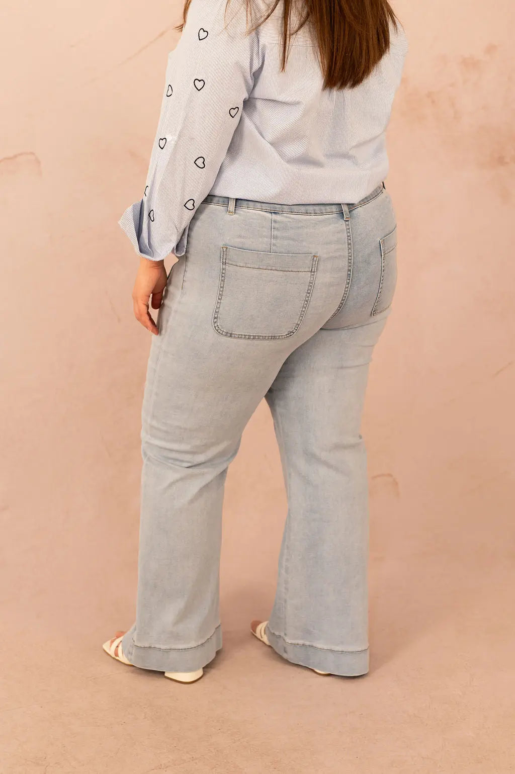 Jean flare à jambes large - Jean Elenette - grande taille -  LAÏLLA